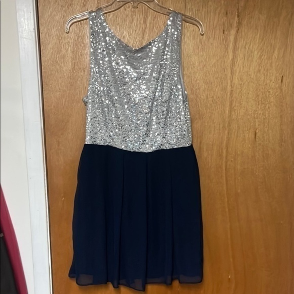 B. Darlin Sequins and Navy Dress